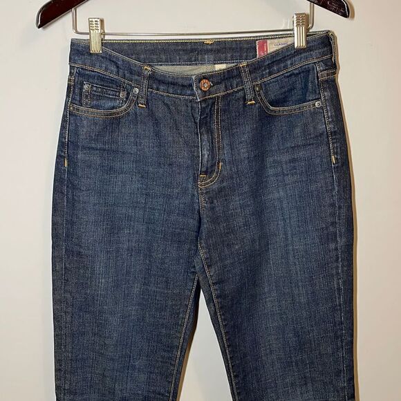 Gap Classic Stretch Jeans-Size 4 Long Hand-sanded Rinse - Picture 2 of 11